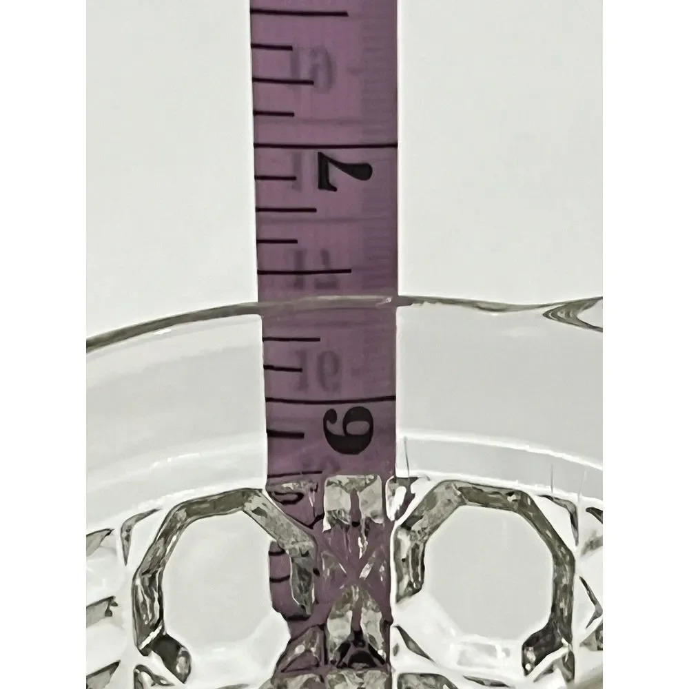 Vintage Federal Glass Co Clear Glass Pint Pitcher Windsor‎ Button Pattern - #292